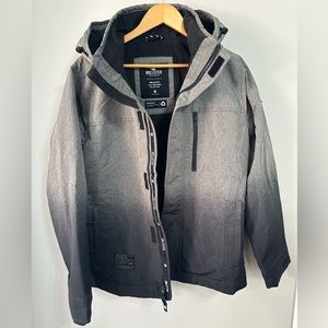 Hollister Grey and Black Winter Coat (Medium)